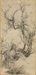 Plums, Bamboo, and Orchid by Yamamoto Baiitsu (Japanese, 1783–1856) - Classic Art canvas print