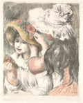 Pinning the Hat by Pierre-Auguste Renoir (French, 1841–1919) - Impressionist canvas print