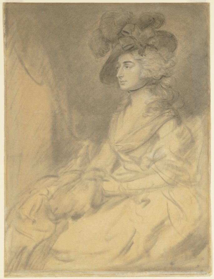 Mrs. Sarah Siddons by Thomas Gainsborough (British, 1727–1788) - Classic Art canvas print