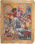 Alamshah cleaving asunder the chain of the wheel, from volume 11 of a Hamza-nama Adventures of Hamza by  - Classic Art canvas print