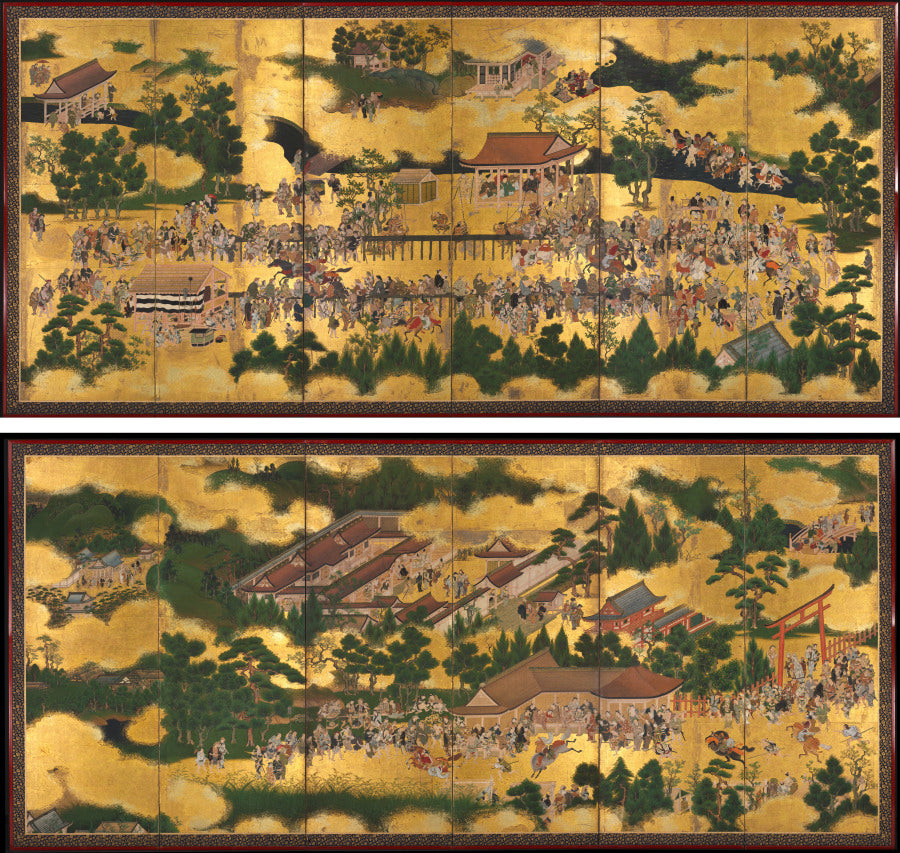 Horse Race at the Kamo Shrine by  - Classic Art canvas print