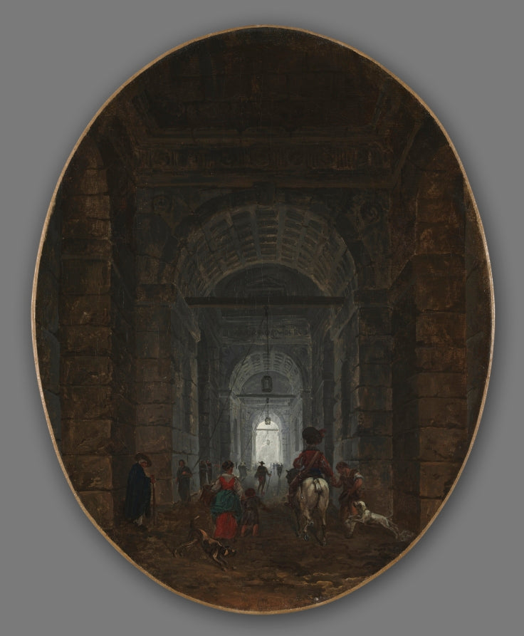 The Grotto of Posillipo by Hubert Robert (French, 1733–1808) - Classic Art canvas print