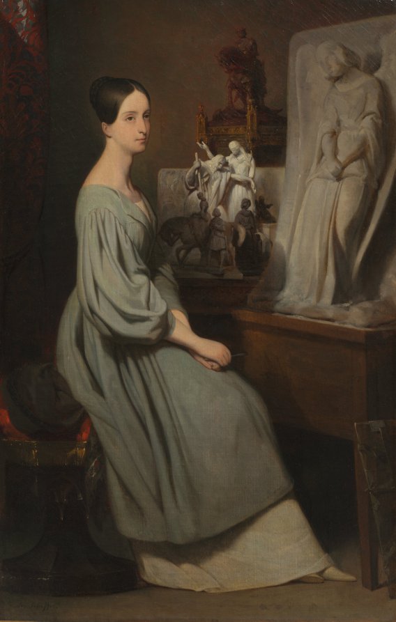 Princess Marie d'Orlans in Her Studio by Ary Scheffer (Dutch, 1795–1858) - Classic Art canvas print