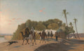 Leaving the Oasis by Jean-Léon Gérôme (French, 1824–1904) - Classic Art canvas print