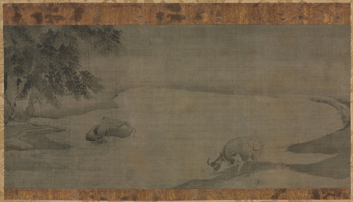 Water Buffalo and Herdboys by  - Classic Art canvas print