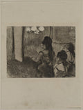 In the Salon by Edgar Degas (French, 1834–1917) - Impressionist canvas print