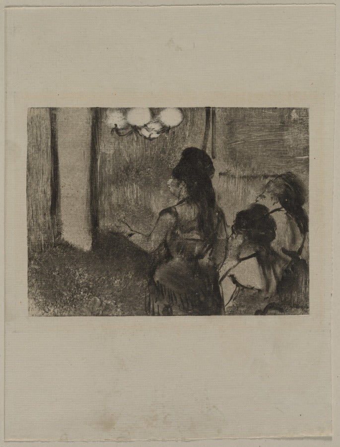 In the Salon by Edgar Degas (French, 1834–1917) - Impressionist canvas print