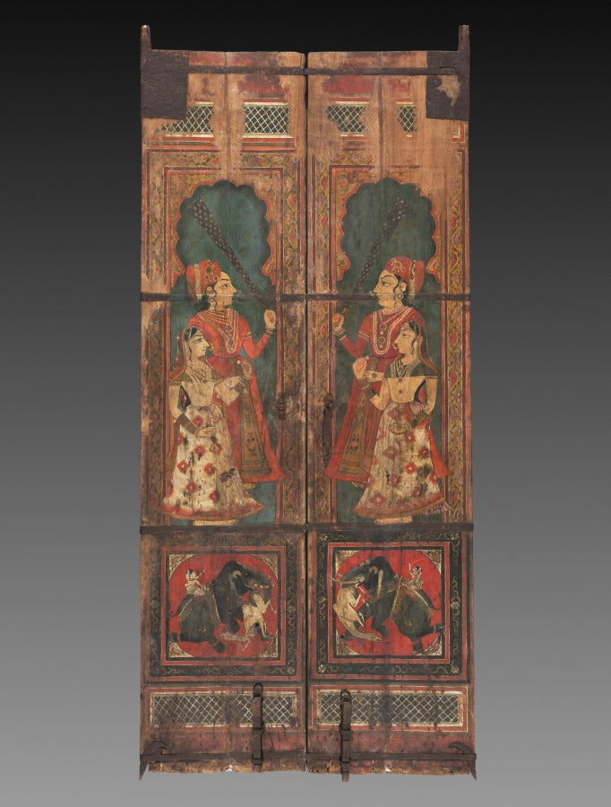 Pair of Painted Doors by  - Classic Art canvas print