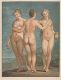 The Three Graces by Jean François Janinet (French, 1752–1814) - Classic Art canvas print