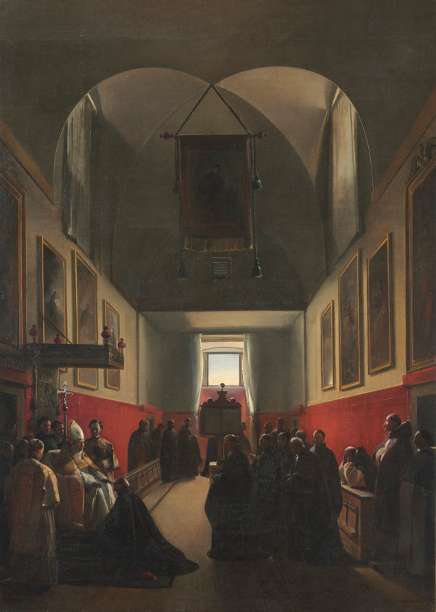Homage to a Bishop by François Marius Granet (French, 1775–1849) - Classic Art canvas print