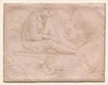 Studies of a Seated Female, Child's Head, and Three Studies of a Baby by Raphael (Italian, 1483–1520) - Renaissance canvas print