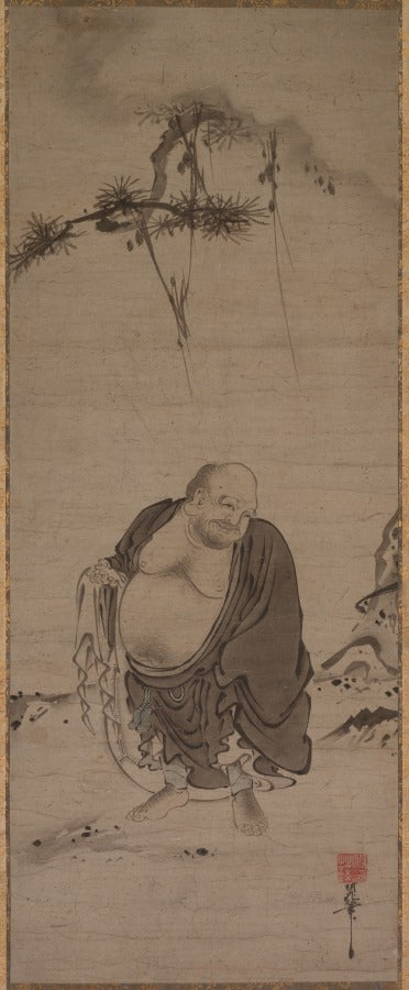 Hotei by Kichizan Minchō (Japanese, 1352–1431) - Classic Art canvas print