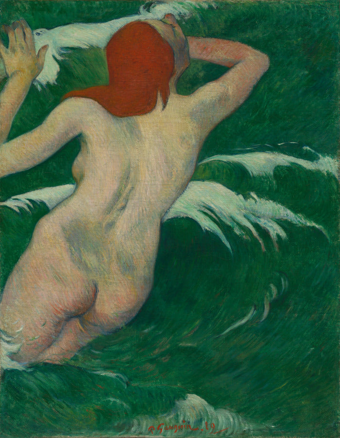 In the Waves Dans les Vagues by Paul Gauguin (French, 1848–1903) - Post-Impressionist canvas print
