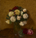 Roses in a Vase by Henri Fantin-Latour (French, 1836–1904) - Realist canvas print