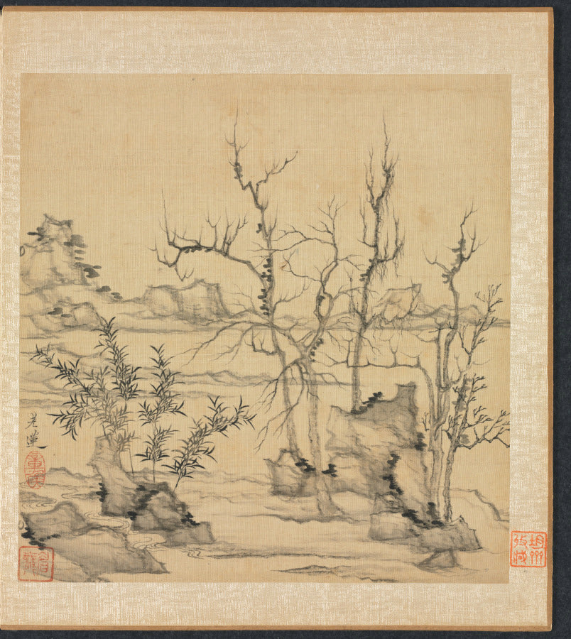 Paintings after Ancient Masters Landscape in the Style of Ni Zan by Chen Hongshou (Chinese, 1598/99–1652) - Classic Art canvas print