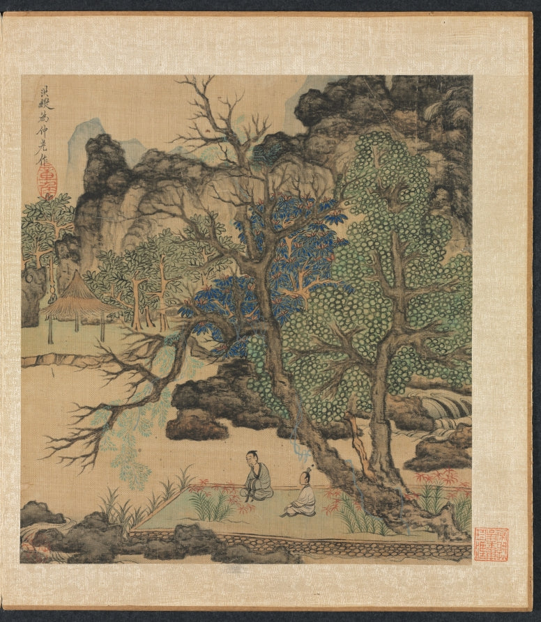 Paintings after Ancient Masters Scholars in a Garden by Chen Hongshou (Chinese, 1598/99–1652) - Classic Art canvas print