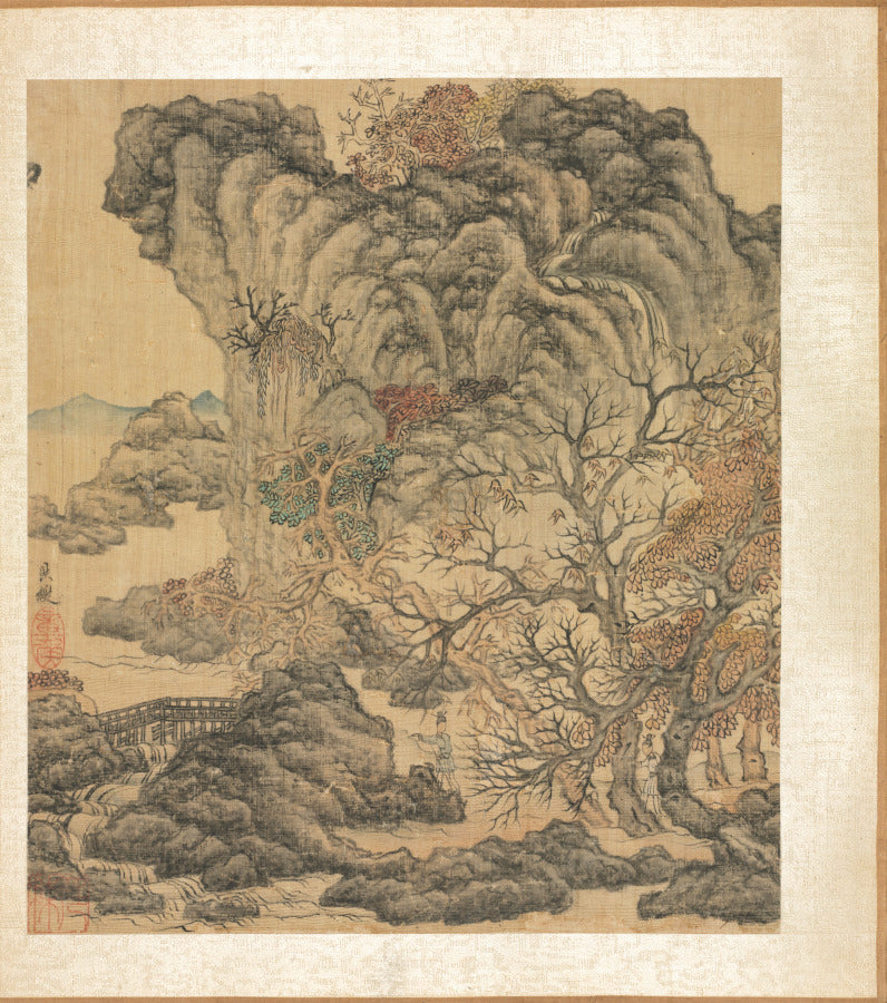 Paintings after Ancient MastersTravelers in an Autumn Landscape by Chen Hongshou (Chinese, 1598/99–1652) - Classic Art canvas print