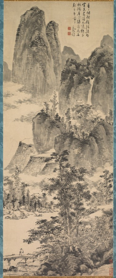 Looking for a Monastery in the Misty Mountains by Chen Chun (Chinese, 1483–1544) - Classic Art canvas print