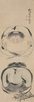 Hanshan and Shide by Ike Taiga (Japanese, 1723–1776) - Classic Art canvas print