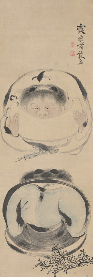 Hanshan and Shide by Ike Taiga (Japanese, 1723–1776) - Classic Art canvas print