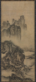 Landscape with a Distant Temple by  - Classic Art canvas print