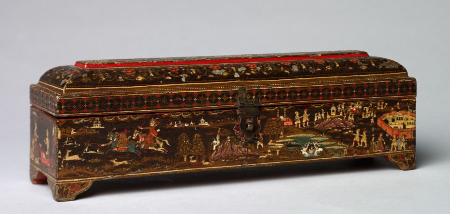 Rajput Box with Various Scenes by  - Classic Art canvas print