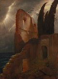 Ruin by the Sea by Arnold Böcklin (Swiss, 1827–1901) - Classic Art canvas print