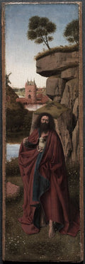 Saint John the Baptist in a Landscape by Petrus Christus (Netherlandish, c. 1410–1475/76) - Classic Art canvas print