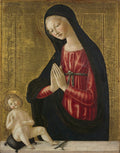 Virgin and Child with a Goldfinch by Neroccio de' Landi (Italian, 1447–1500) - Classic Art canvas print