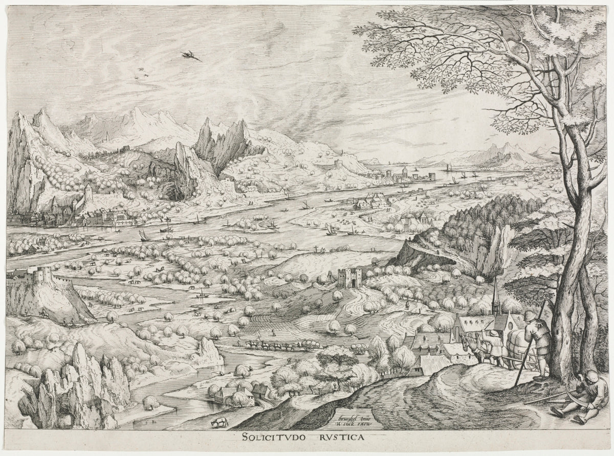The Large Landscapes  Solicitudo Rustica by Jan van Doetechum (Flemish, 1530–1616) - Classic Art canvas print