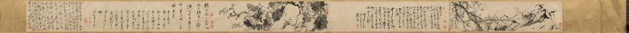 Plum Blossoms and Peonies by Gao Fenghan (Chinese, 1683–1749) - Classic Art canvas print