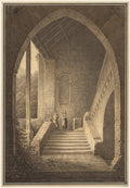 Outer Staircase of a Gothic Ruin by Domenico Quaglio (German, 1787–1837) - Classic Art canvas print