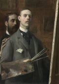 Self-Portrait with Raphael de Ochoa by Jacques-Émile Blanche (French, 1861–1942) - Classic Art canvas print