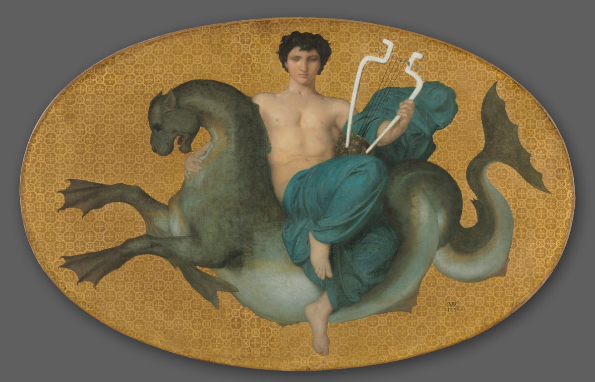 Arion on a Sea Horse by William Adolphe Bouguereau (French, 1825–1905) - Academic canvas print