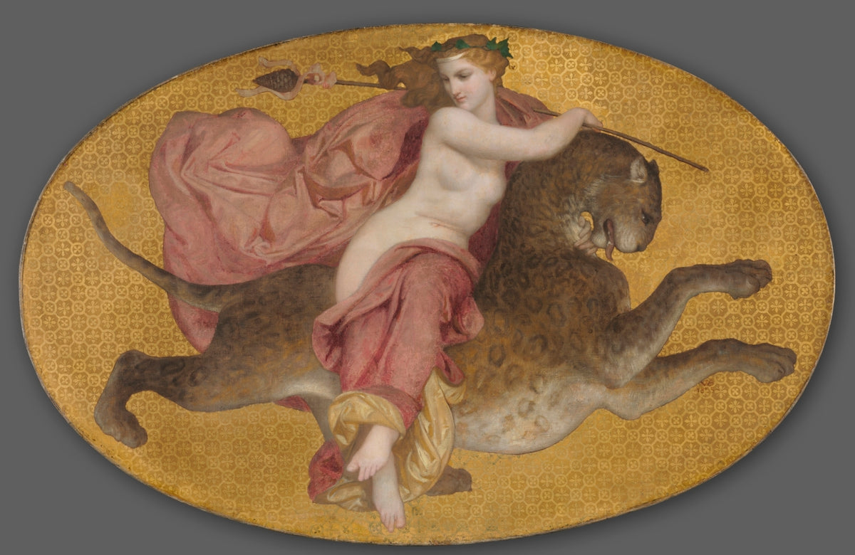 Bacchante on a Panther by William Adolphe Bouguereau (French, 1825–1905) - Academic canvas print