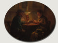 Card Game at le Pre Martin by Adolphe-Félix Cals (French, 1810–1880) - Classic Art canvas print