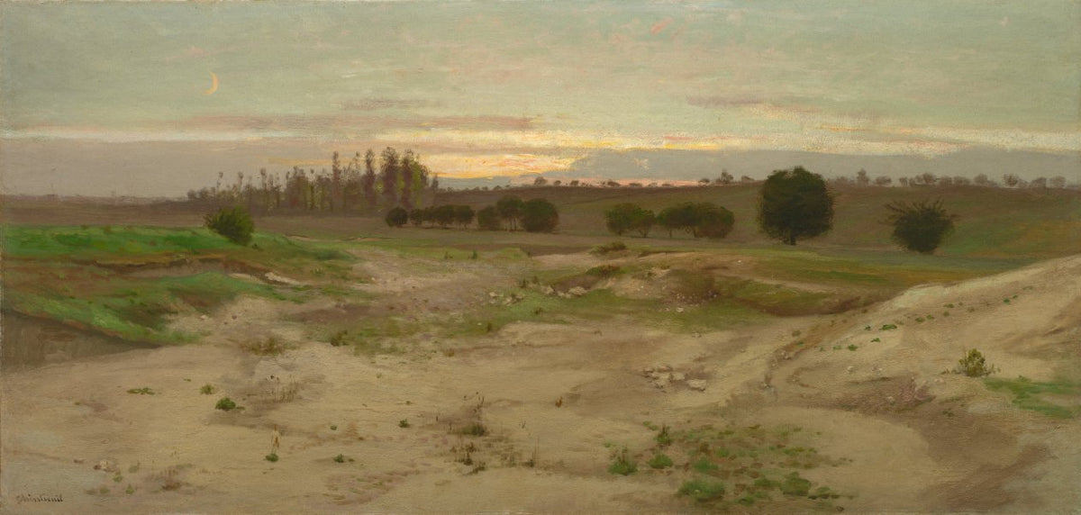 The Marl Pit at Mulcent  Evening by Antoine Chintreuil (French, 1814–1873) - Classic Art canvas print