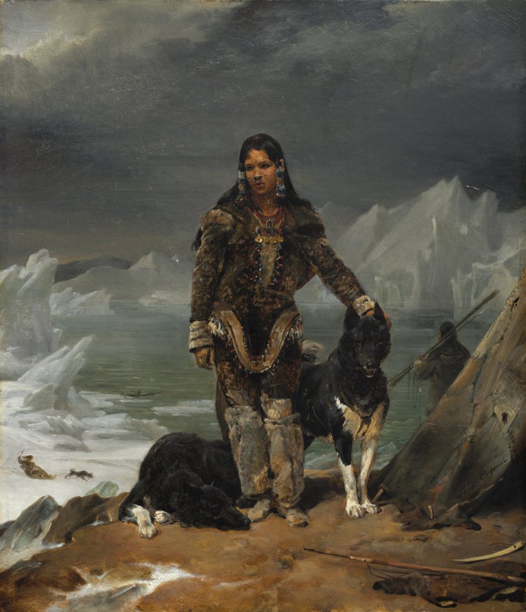 A Woman from the Arctic by Léon Cogniet (French, 1794–1880) - Classic Art canvas print