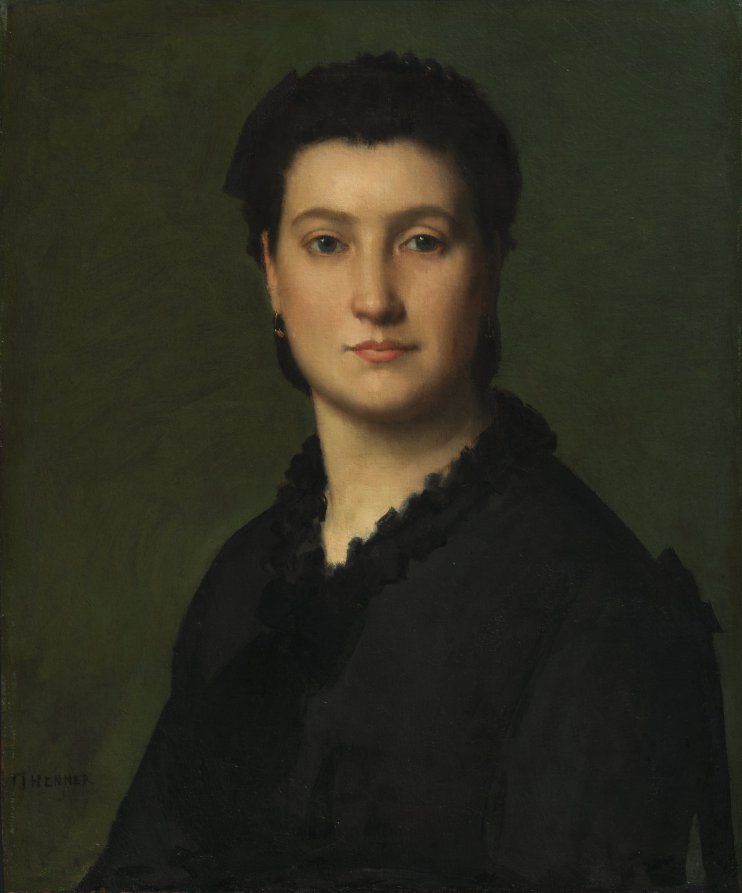 Portrait of a Woman by Jean-Jacques Henner (French, 1829–1905) - Classic Art canvas print