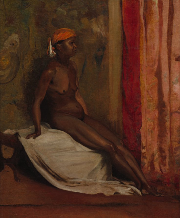 Seated African Woman by Henri Regnault (French, 1843–1871) - Classic Art canvas print