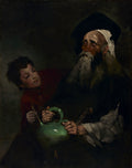 Lazarillo de Tormes and His Blind Master by Théodule Ribot (French, 1823–1891) - Classic Art canvas print