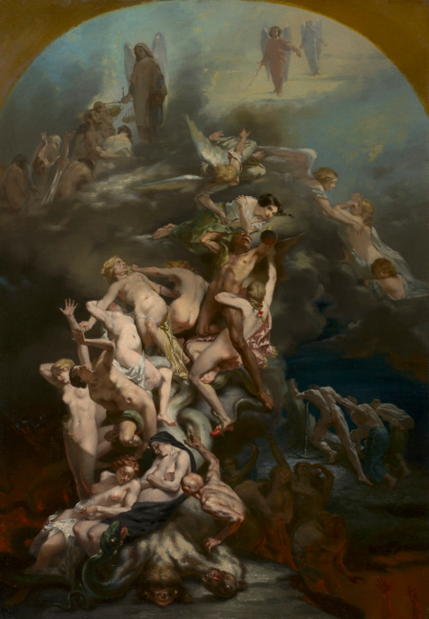 Heaven and Hell by Octave Tassaert (French, 1800–1874) - Classic Art canvas print