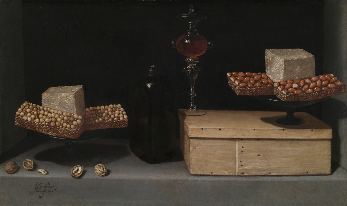 Still Life with Sweets by Juan van der Hamen y Léon (Spanish, 1596–1631) - Classic Art canvas print