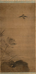Swallow and Lotus by Fachang Muqi (Chinese, 1220–1280) - Classic Art canvas print