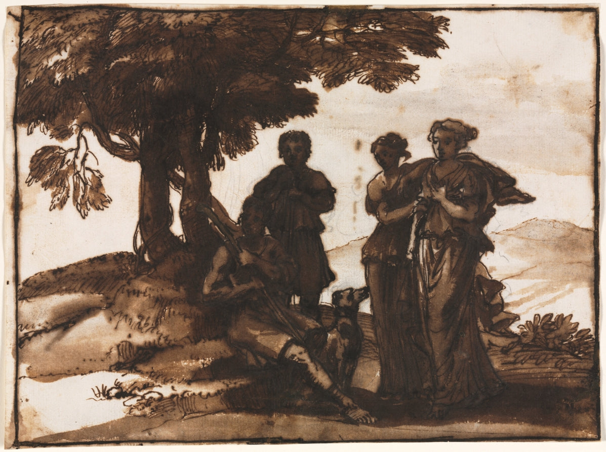 Pastoral Scene with Classical Figures by Claude Lorrain (French, 1604–1682) - Classic Art canvas print