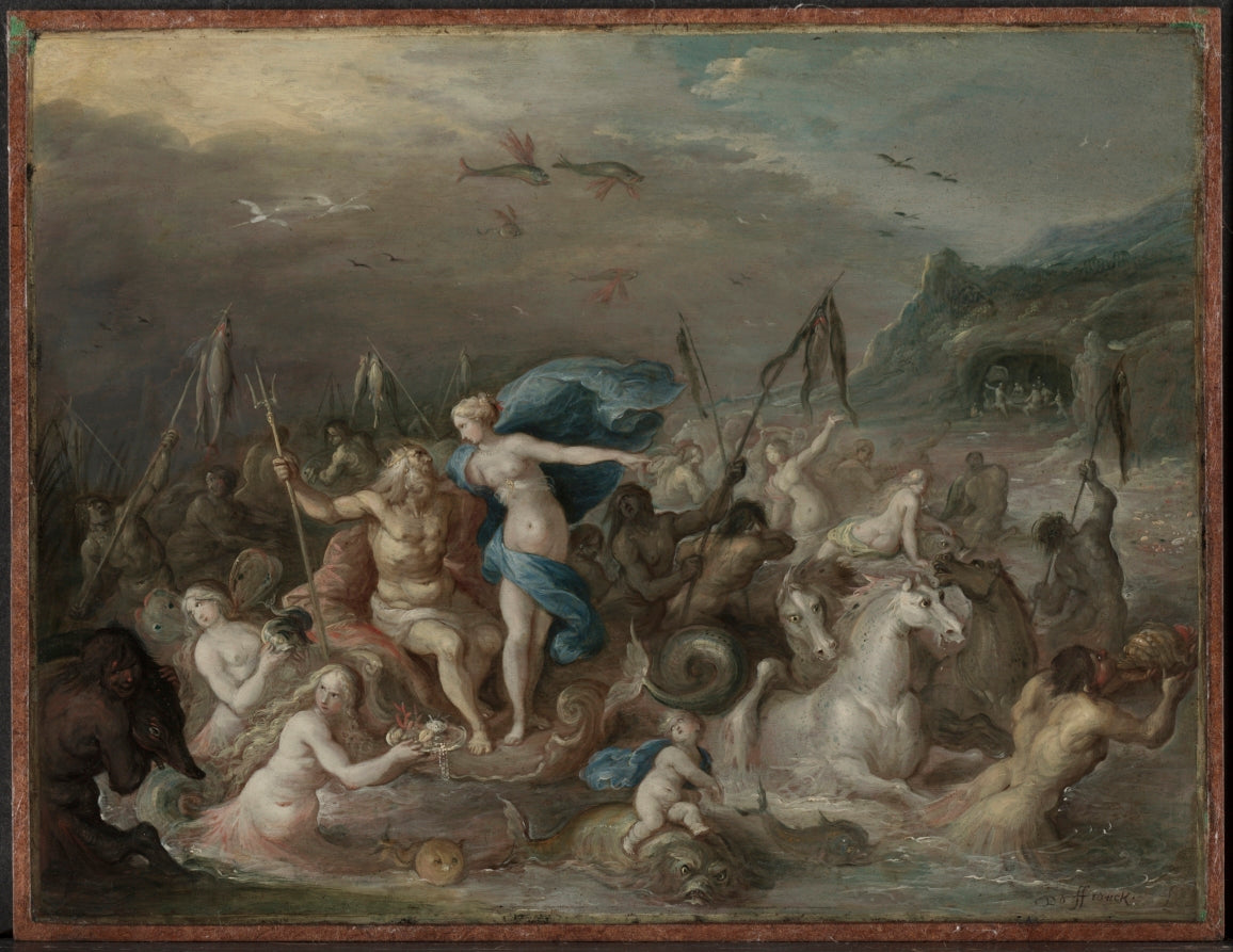 The Triumph of Neptune and Amphitrite by Frans Francken (Flemish, 1581–1642) - Classic Art canvas print