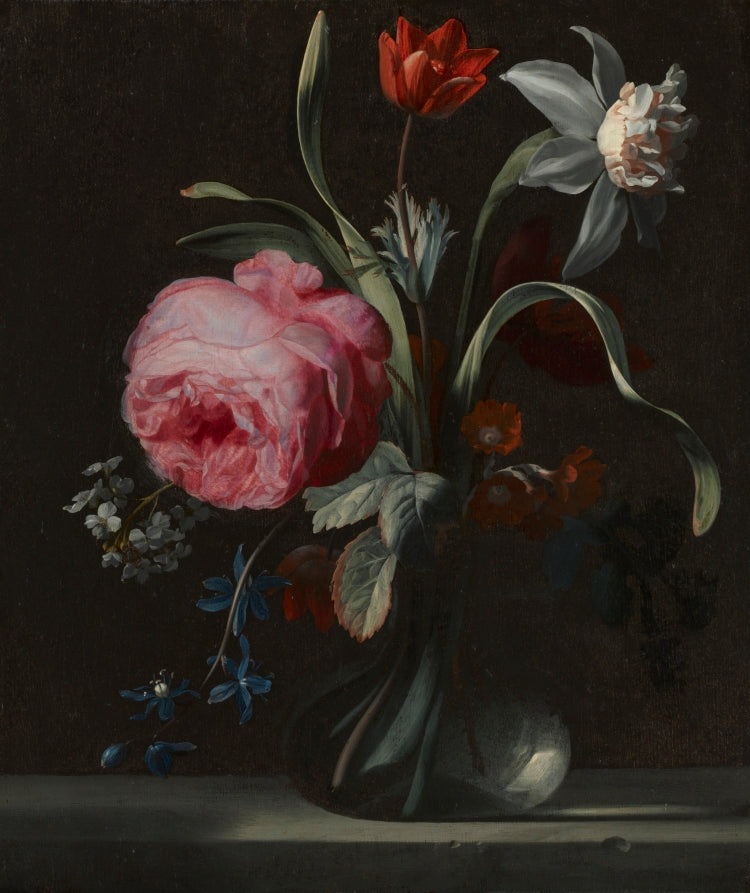 Flowers in a Vase by Simon Verelst (Dutch, 1644–1721) - Classic Art canvas print
