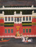 Krishna Receives a Flower Garland by Sitaram (Indian) - Classic Art canvas print