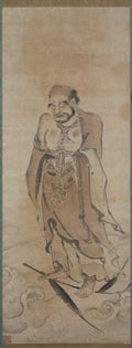 Bodhidharma on a Reed by Shingo (Japanese) - Classic Art canvas print