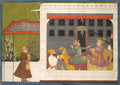 Shishupala arguing with Rukminis father, Bhishmaka, from a Rukmini Haran by  - Classic Art canvas print